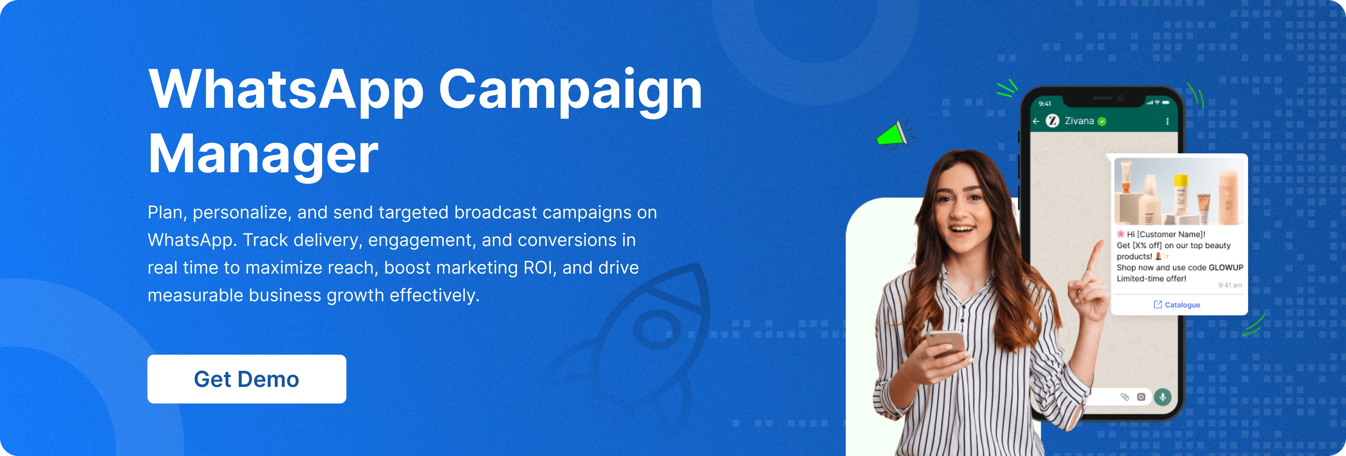 WhatsApp campaign manager for creating, scheduling, and tracking marketing campaigns