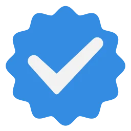 Blue tick verification icon